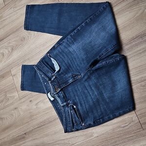 Loft Denim Curvy Skinny Mid Rise Stretchy Ankle Length Blue Jeans Women's 8